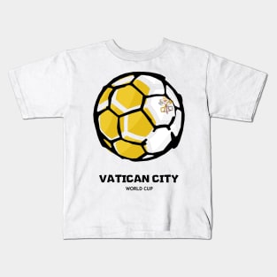 Vatican City Football Country Flag Kids T-Shirt